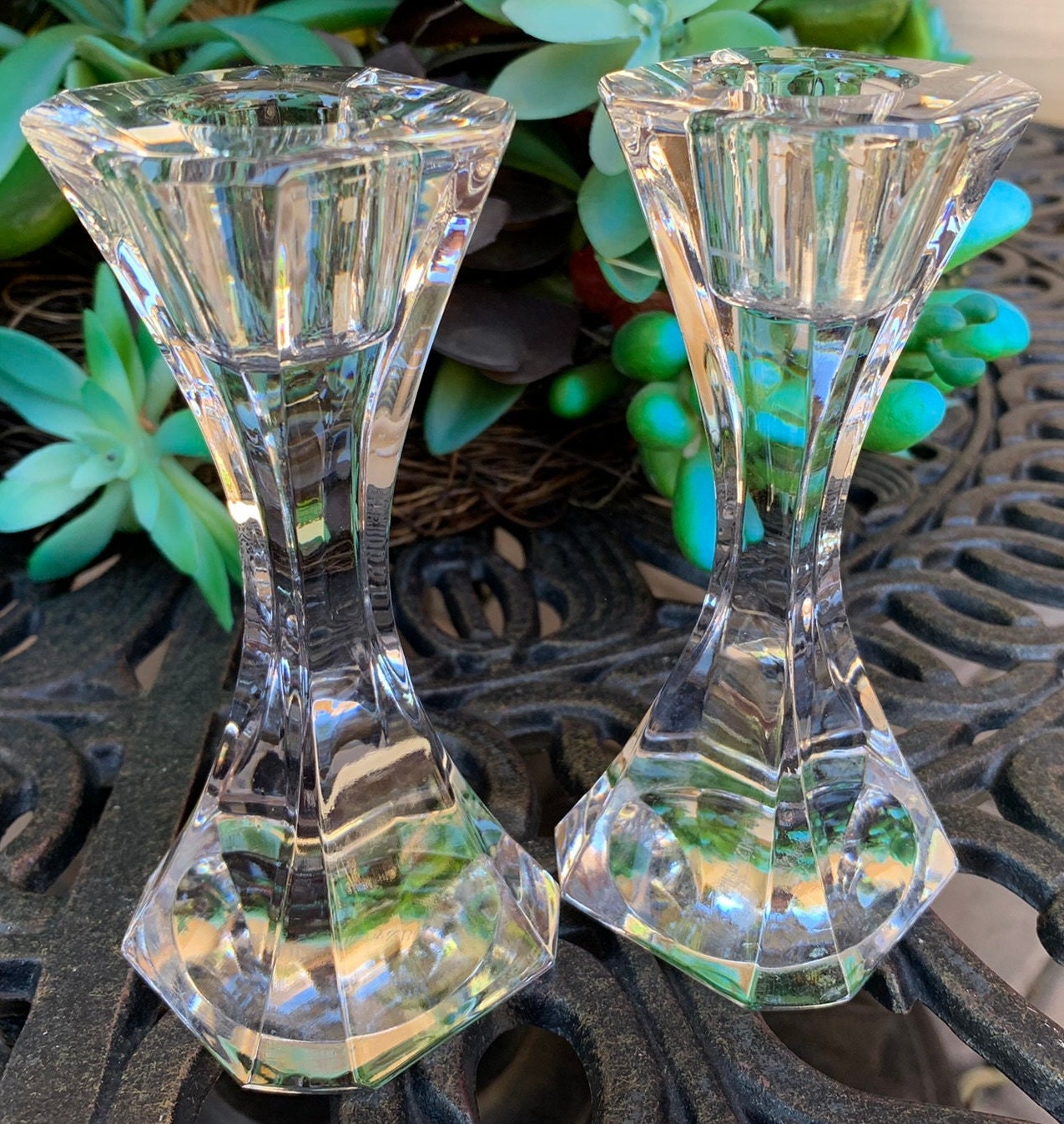 Candlestick Crystal Cocktail Club by VILLEROY & BOCH/5" Crystal Candlesticks