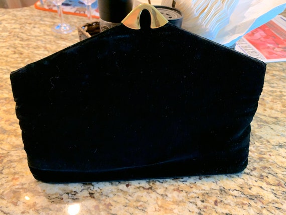 Black Velvet Garay Clutch/Evening purse - image 3