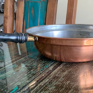 Vintage Copper Sternau & Co, New York  Copper Skillet with Tin Lining/Chafing Dish