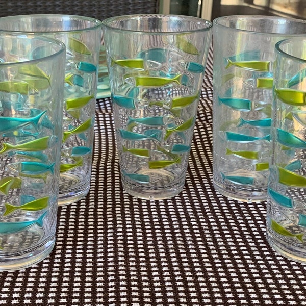 MCM Atomic Plastic Fish Tumblers