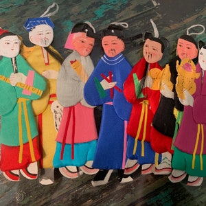 Chinese Handcrafted Paper Dolls/Chinese Folk Art/Immortals Chinese Figures