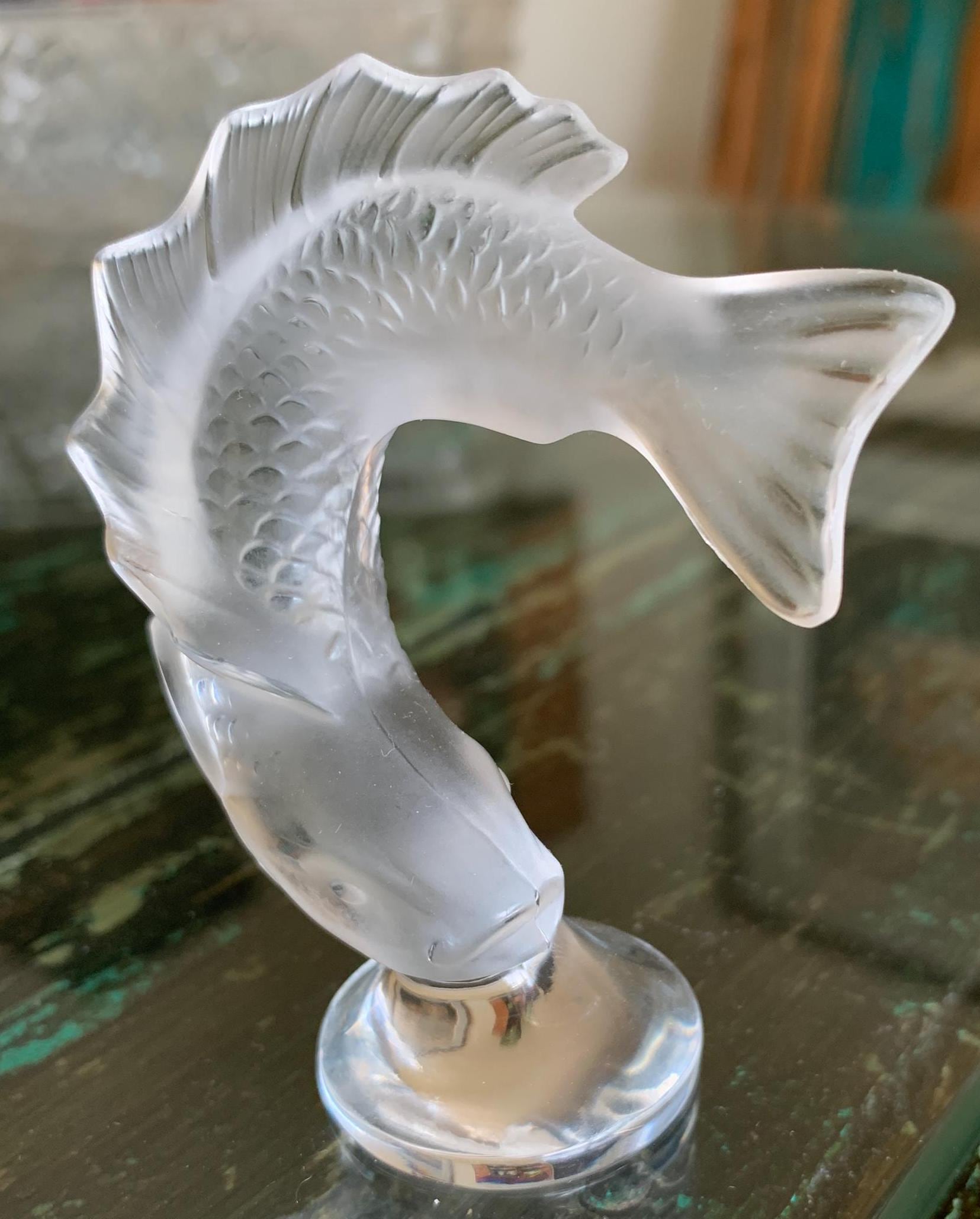 美品】LALIQUE クリスタル 魚の彫刻 【公式通販】