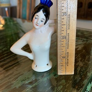Porcelain Doll Head/Half Doll Busts/German Porcelain Doll Head image 7