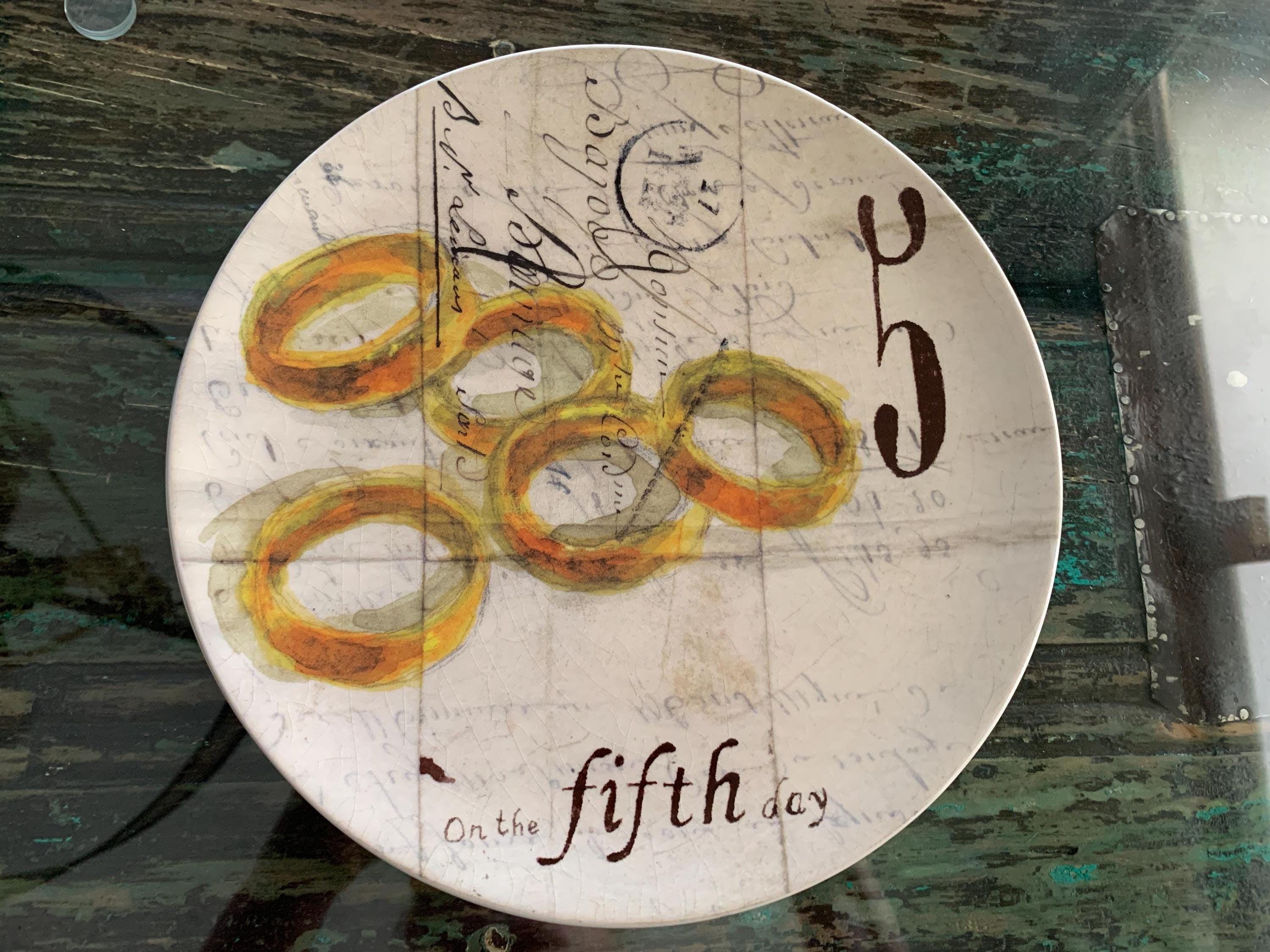 William Sonoma 12 Days of Christmas/salad/dessert Plate/sold