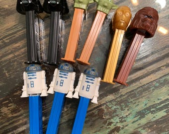 Star Wars Pez Dispensers/Set of Nine Star Wars Pez Darth Varder/Yoda/C3PO