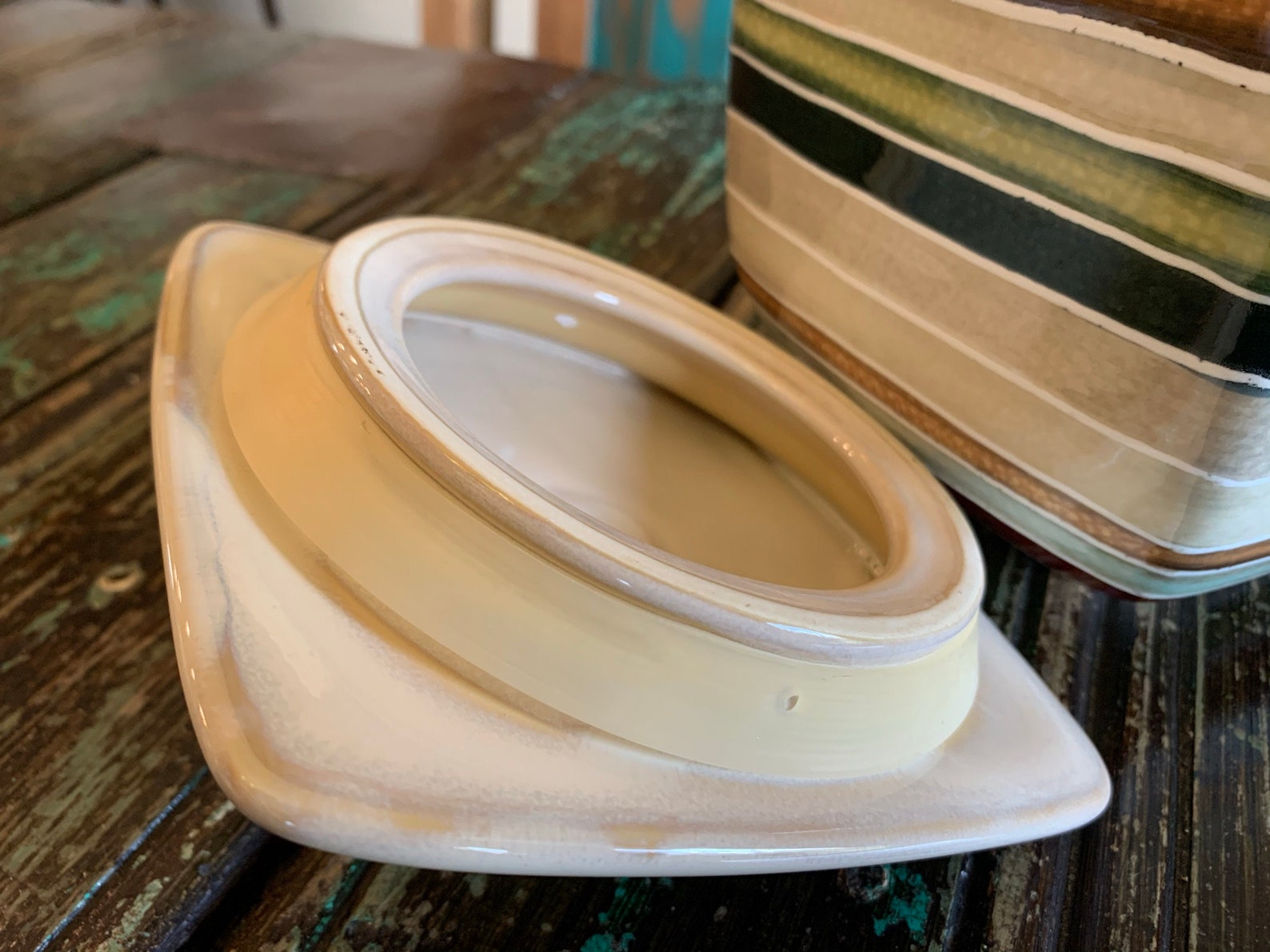 Tabletops Lifestyles Jentry Handpainted Canister Etsy