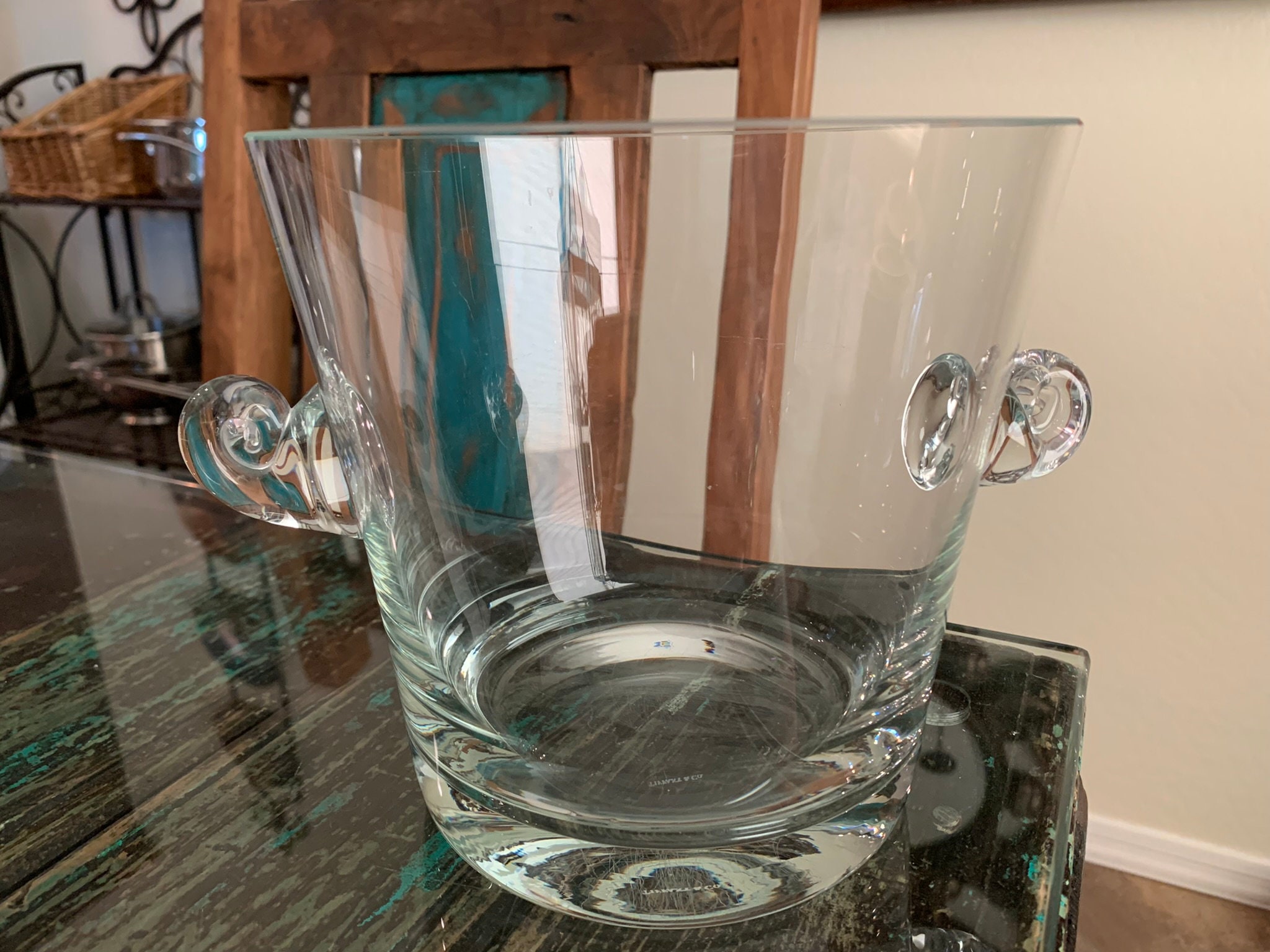 Silver Tiffany Ice Bucket With Removable Insert And Lid 1950s