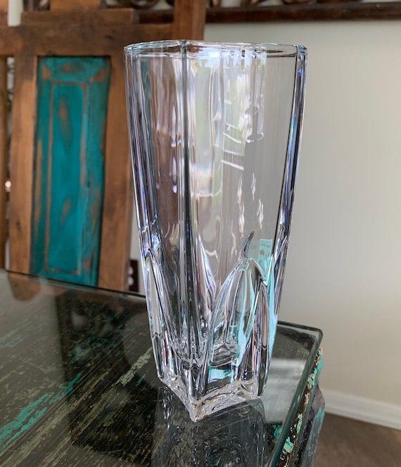 Vera Wang Wedgwood Crystal Clear Square Vase/wedgewood Vase Etsy