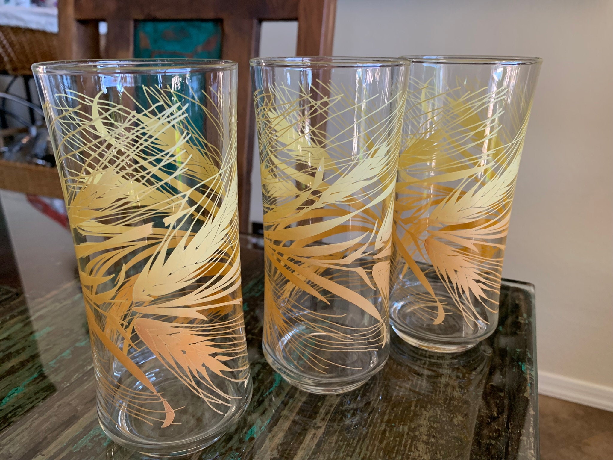 Vintage Libbey Wheat Juice Glasses