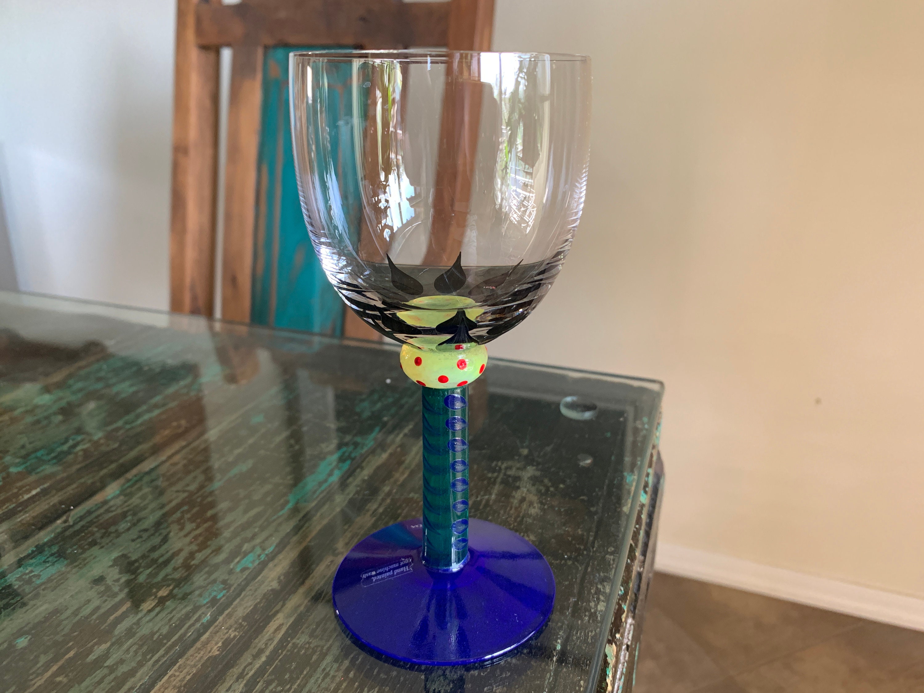 Kosta Boda by Ken Done Wine Glass Palm Tree Design - Etsy Australia