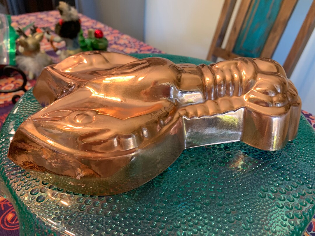 Solid Copper Lobster Cake Pan/lobster Jello Mold Pan Etsy
