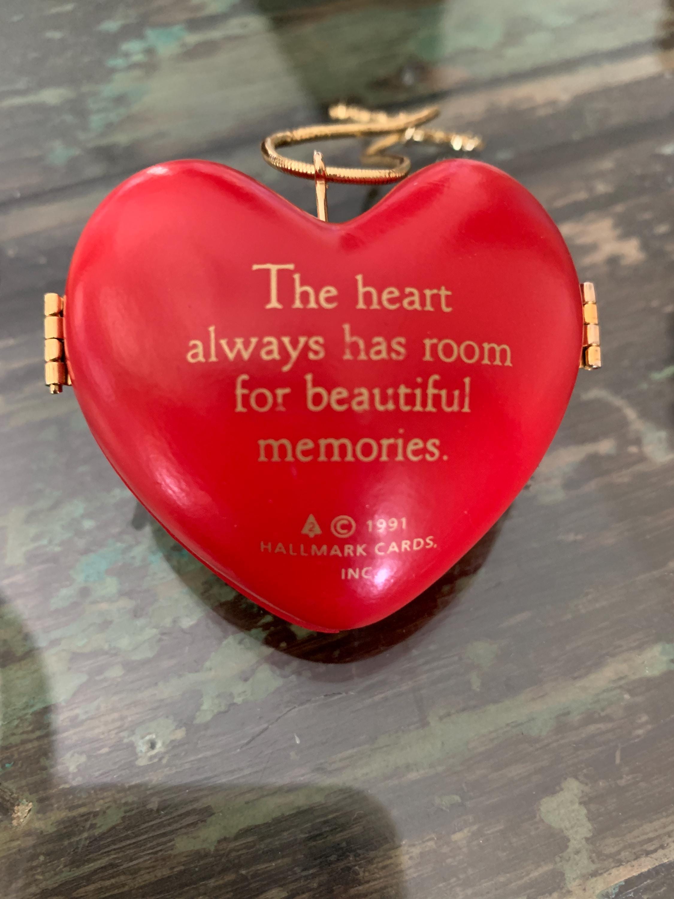 クリスマスハート　アゲイン Hallmark Keepsake 1991 Ornament/hinged Heart Christmas Ornament