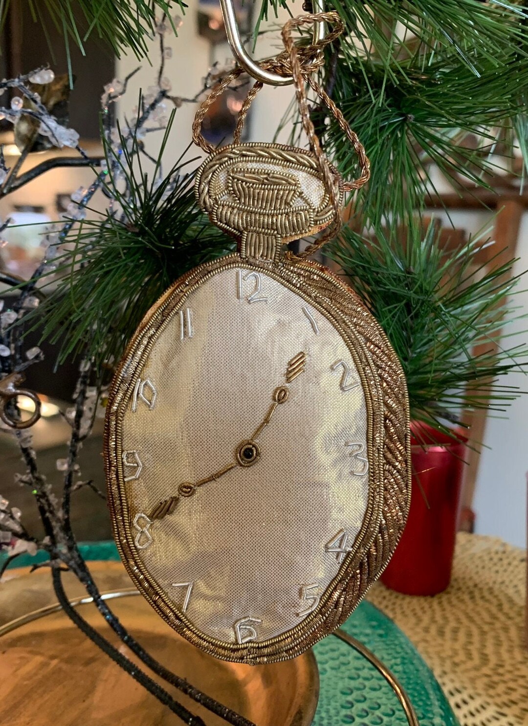 Vintage Gold Material Pocket Watch Ornament Etsy