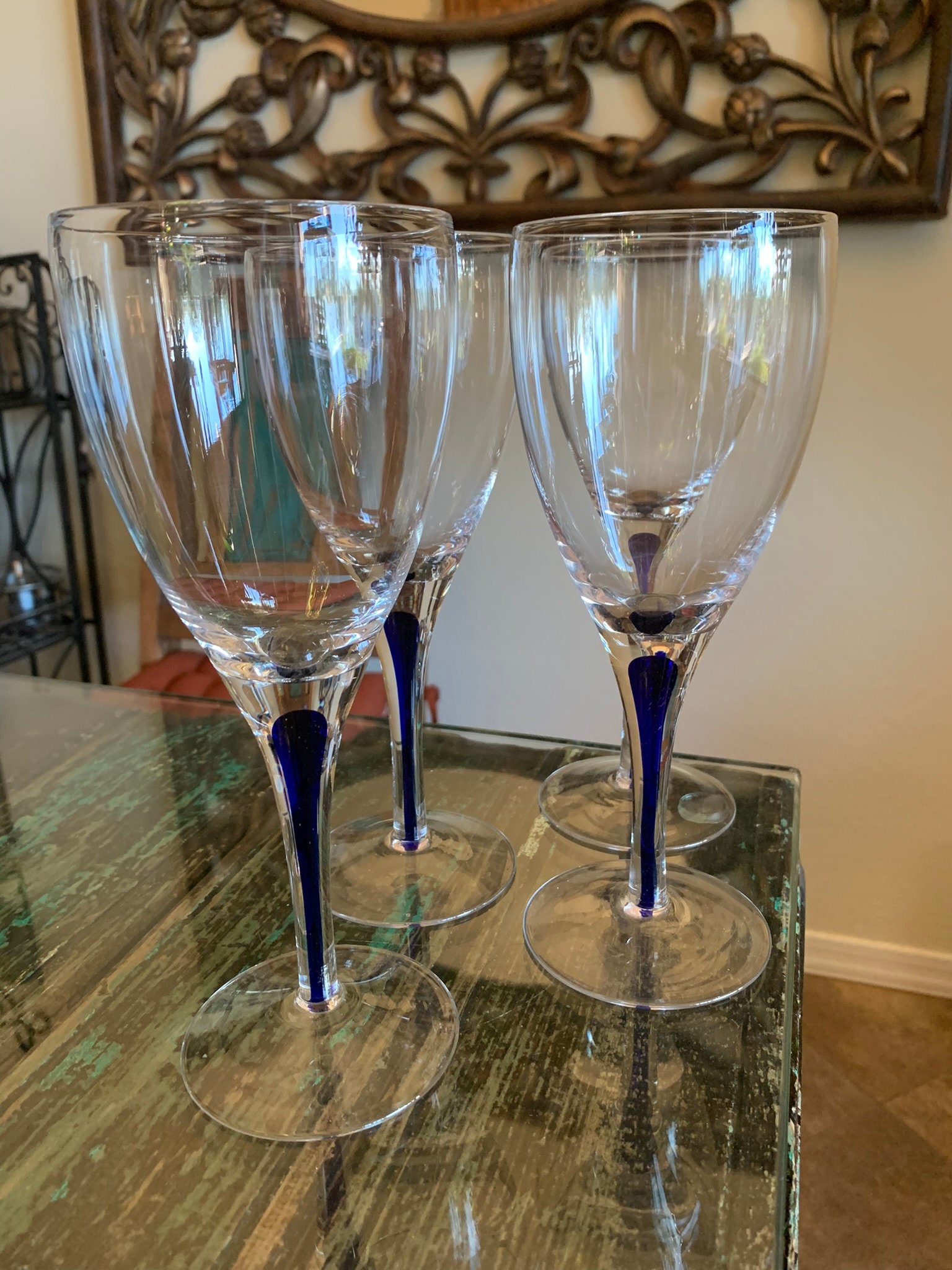 Handcrafted Crooked Stem Wine Glass