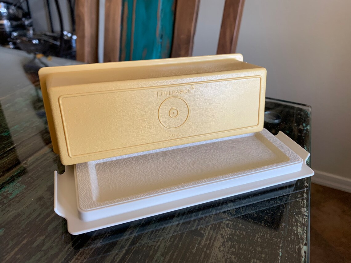 Vintage Tupperware Butter Dish/harvest Gold Tupperware Butter Etsy