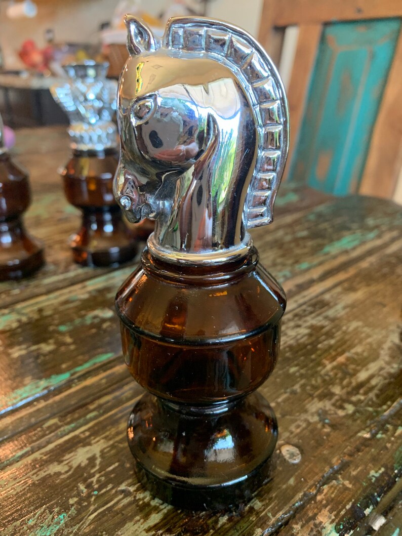 Set of Six Avon Chess Piece Aftershave/cologne Bottles Etsy