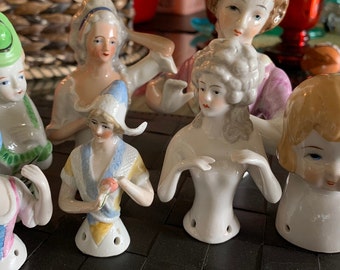 Your Choice Selection of Vintage Porcelain Doll Heads/Half Doll Busts/German Porcelain Doll Heads