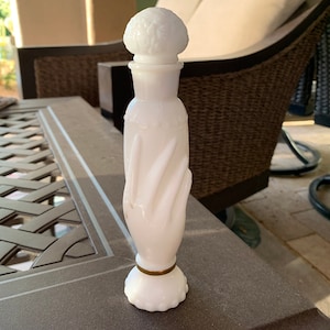 Avon Charisma Milk Glass Perfume Decanter