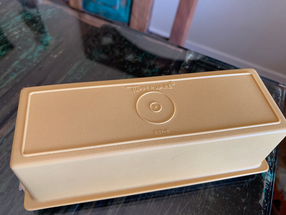Vintage Tupperware Butter Dish/harvest Gold Tupperware Butter Etsy