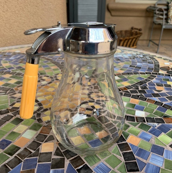 Dripcut Syrup Sugar Dispenser/yellow Bakelite Handle Etsy