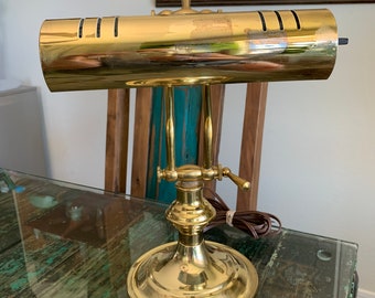 Brass Vintage  Brass Piano Lamp/Bankers Lamp