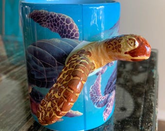 Vintage Five & Dime Sea Turtle 3D Mug/Ocean Turtle Mug