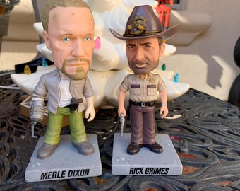 The Walking Dead Bobble Heads/Rick Grimes/Merle Dixon/Each Sold Separately