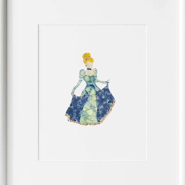 Princess Flower Giclée Print- Cinderella