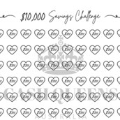 10k Savings Challenge Printable digital Instant Download Savings Goal ...