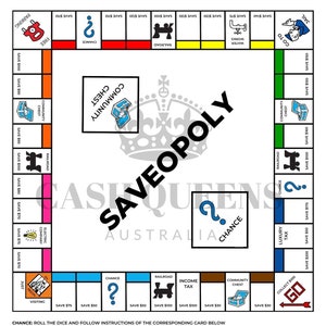 Printable SAVEopoly Savings Challenge | Savings Goal | Savings Tracker | Cash Budgeting