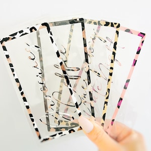 A6 [Personal] A7 [Pocket] Leopard Animal Print Laminated Cash Envelopes | Cash Budget System Budget Binders | Cash Stuffing | Savings Goal