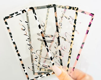 A6 [Personal] A7 [Pocket] Leopard Animal Print Laminated Cash Envelopes | Cash Budget System Budget Binders | Cash Stuffing | Savings Goal
