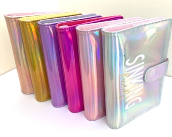A6 [Personal Size] Opal Glitter Budget Binder | Personalised Cash Stuffing Binder | Budget System | A6 Binder | Savings Challenge