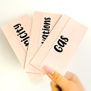Pink A6 [Personal] Strip Laminated Envelopes | Cash System Binder| Cash Budget System for Budget Binders | Cash Stuffing | Savings Challenge