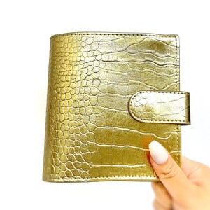 Gold A7 [Bolsillo] Carpeta de presupuesto Premium Luxe para relleno de efectivo / Sobres de efectivo / Sobres laminados / Carteras / Planificador de presupuesto / Presupuesto