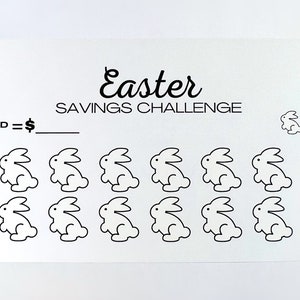 Pascua Ocasiones especiales Ahorros Desafío Rastreador Resbalón para sobres laminados / Sistema de presupuesto en efectivo / Relleno de efectivo / Carpeta de presupuesto