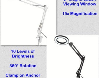 Lámpara de aumento LED con pinza