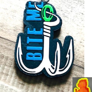 Bite Me Fishing Hook Silicone Freshie Mold