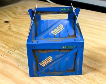Fortnite Party Etsy - blue crate party favor boxes