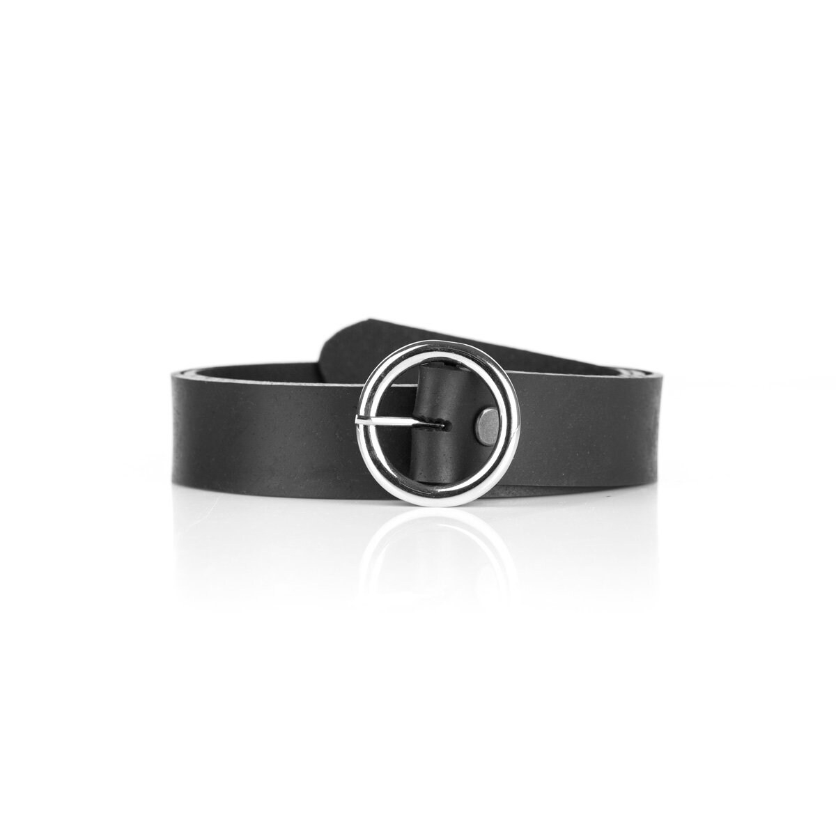 Black Vegan Woman Belt - 30mm Width - Etsy display picture 2