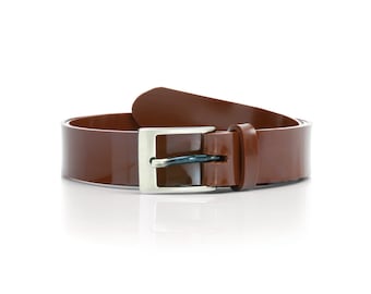 Brown Vegan Man Belt - 30mm Width