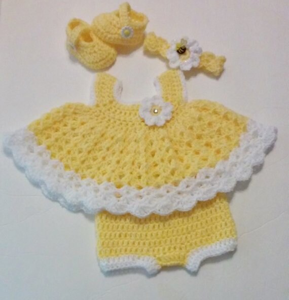 yellow newborn dress
