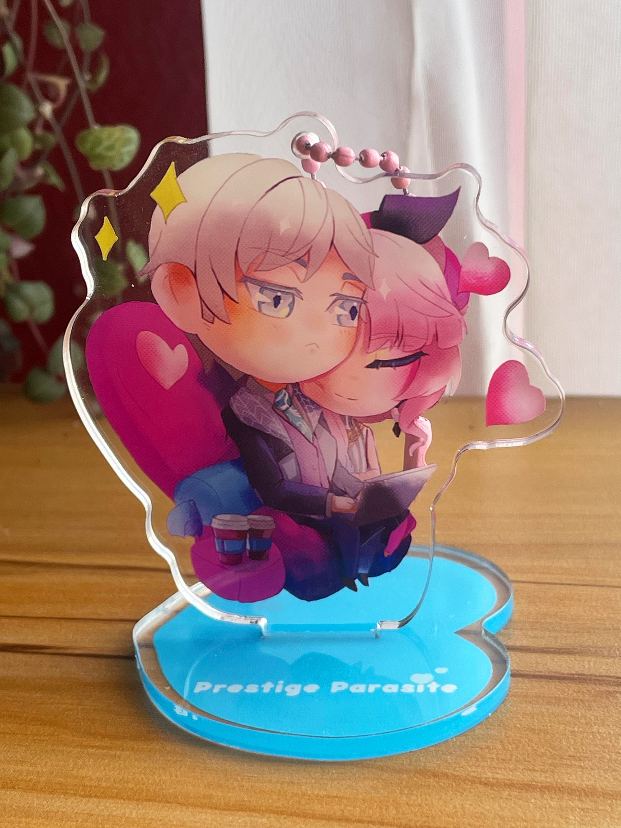 絶対的な信頼 Acrylic Sweetheart Parasite Keychain Etsy - Stand and Bags&Wallets