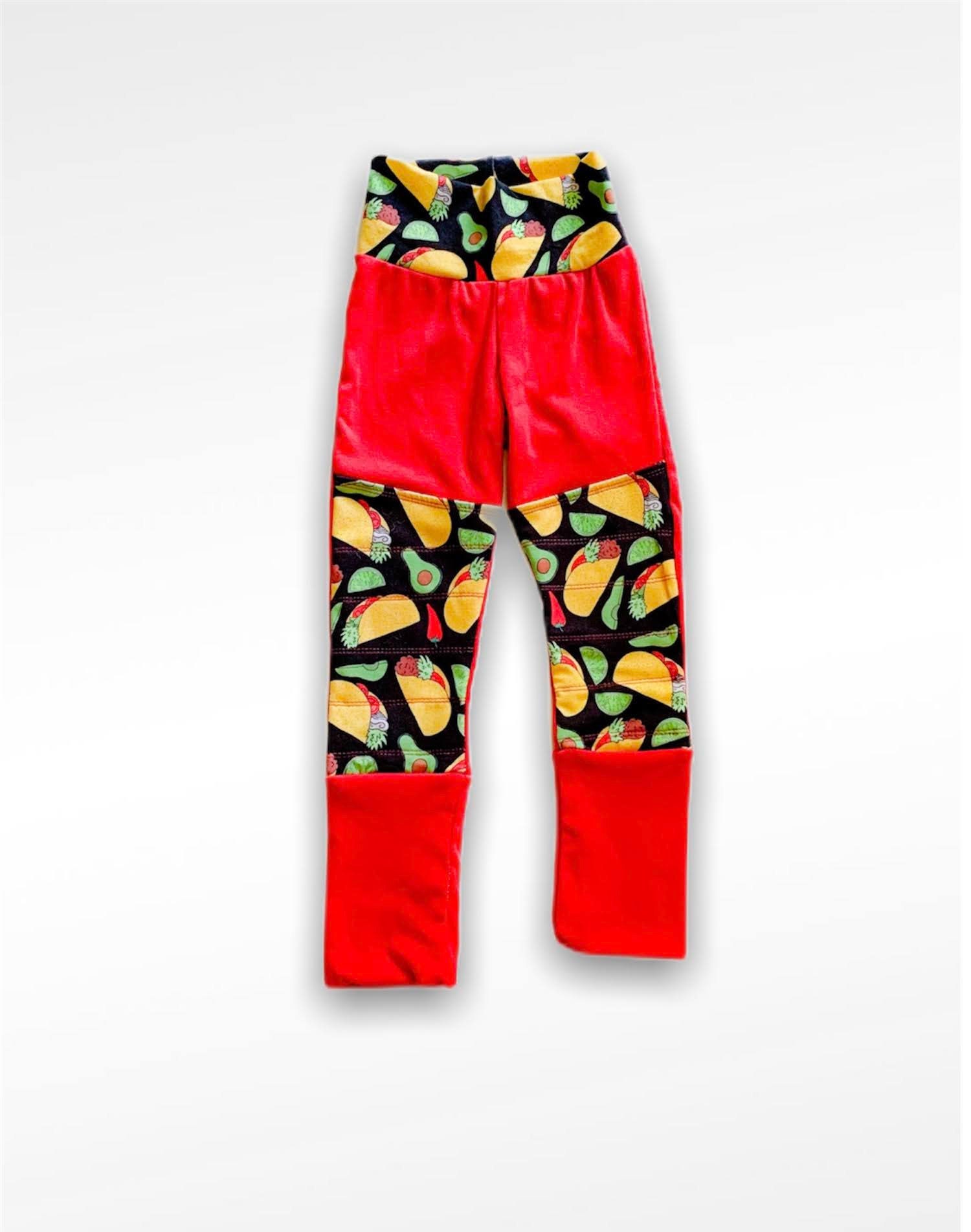 Taco Tuesday Reinforced Knee Leggings Boys Taco Pants Infant Etsy
