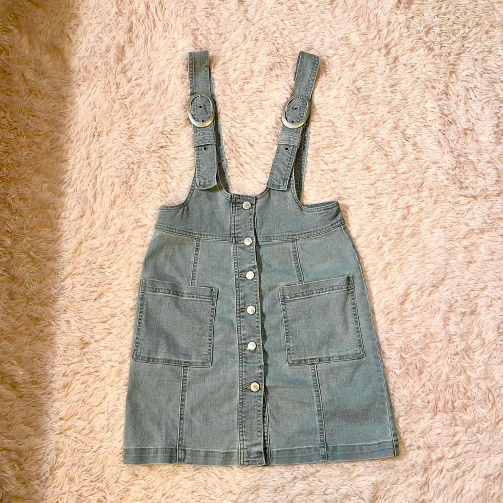 overall dress 90s Lana Roux 90s Retro Dungaree Utility Denim Twill Overalls Red / Large