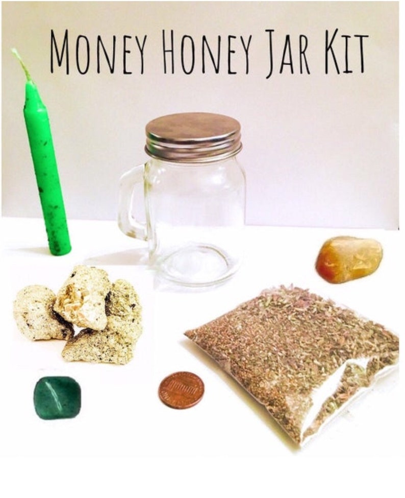 Honey jar kit Money Honey Jar kit prosperity Spell kit Etsy