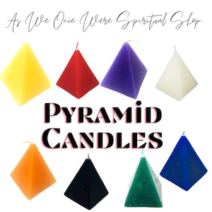 Pyramid spell candles, Cone of power candle. Manifestation spell candles, Wicca, hoodoo, witchcraft