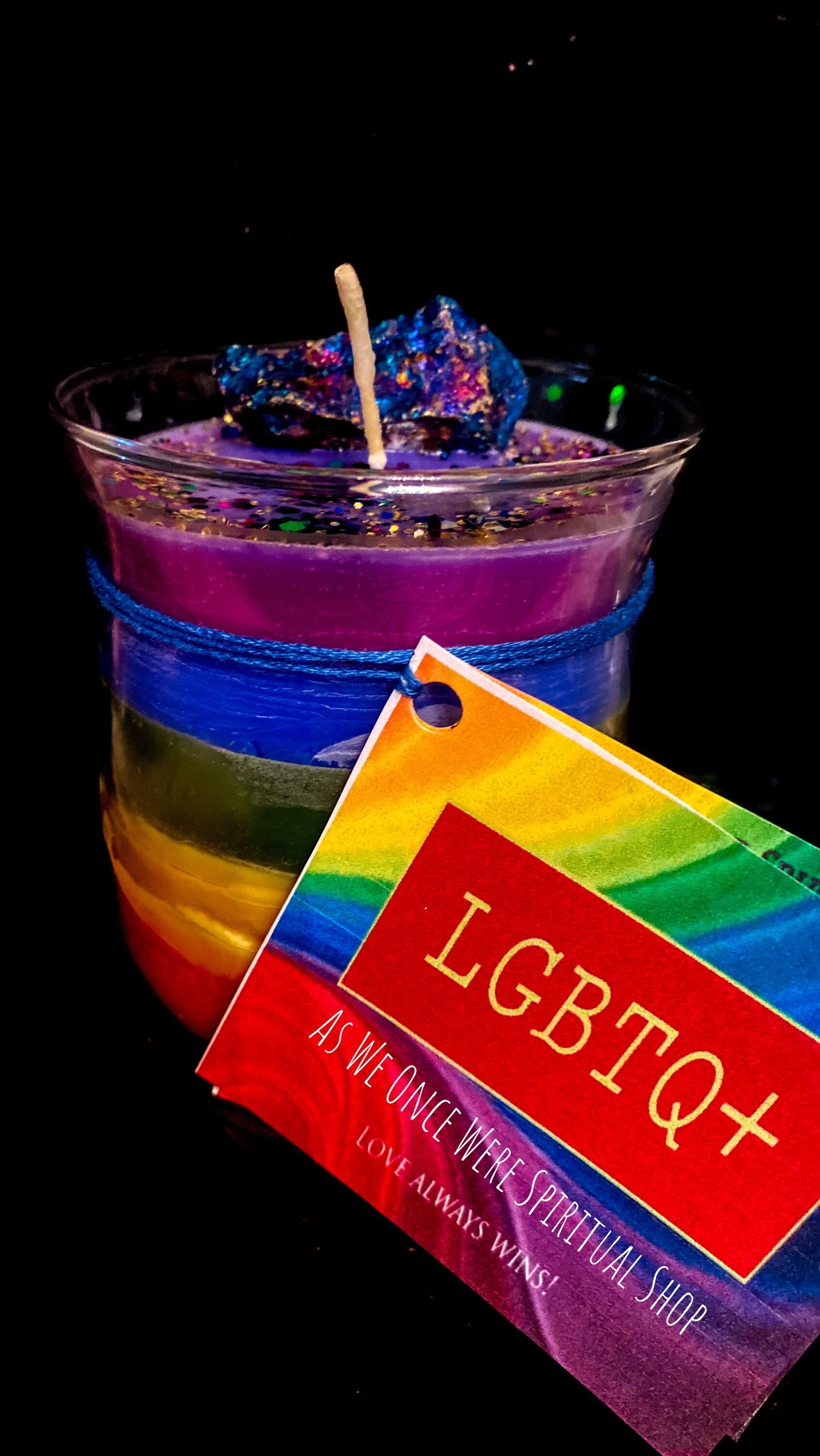 LGBTQ Pride candle coming out candles Pride rainbow candle Etsy