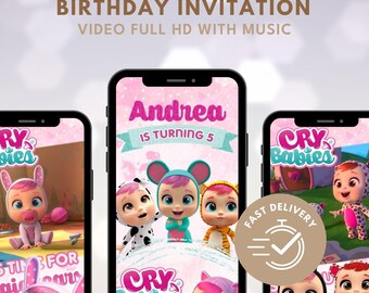 Video verjaardagsuitnodiging baby FULL HD, verjaardagsfeestje!