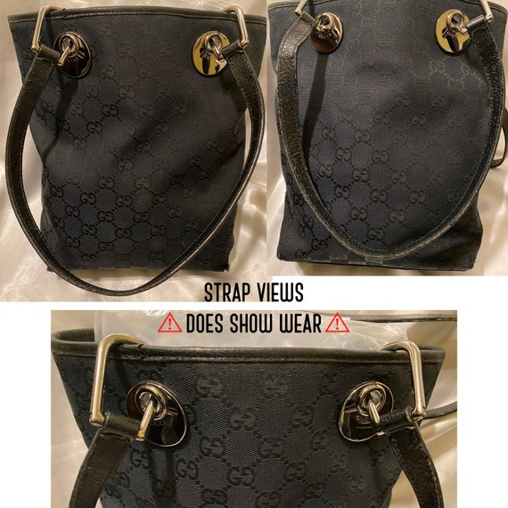 Authentic GUCCI GG Monogram Black Canvas and Leat… - image 4